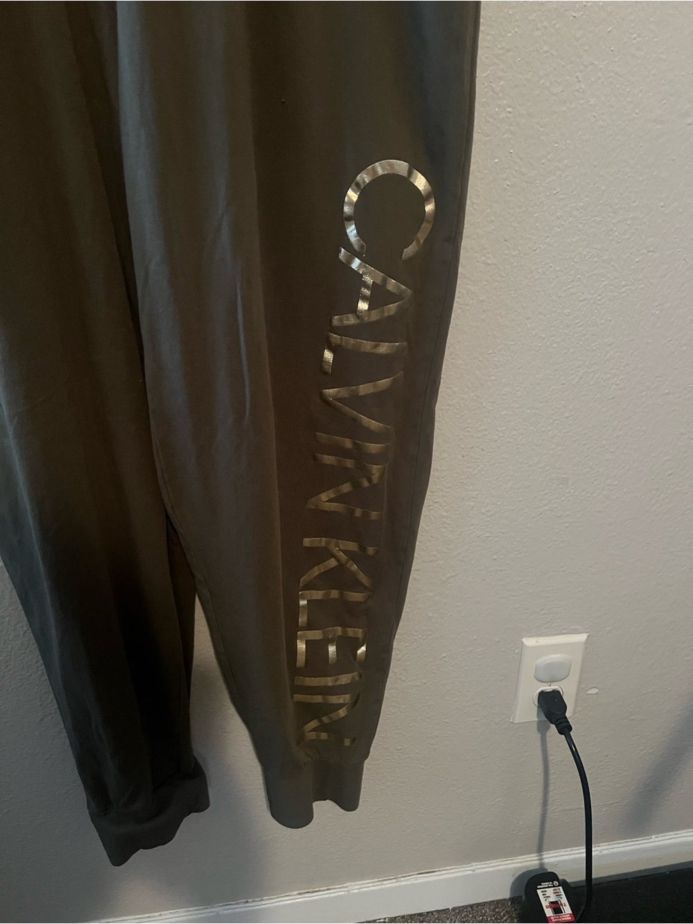 Calvin Klein Olive Green Sleeveless Jumpsuit with Drawstring XL - Picture 3 of 5